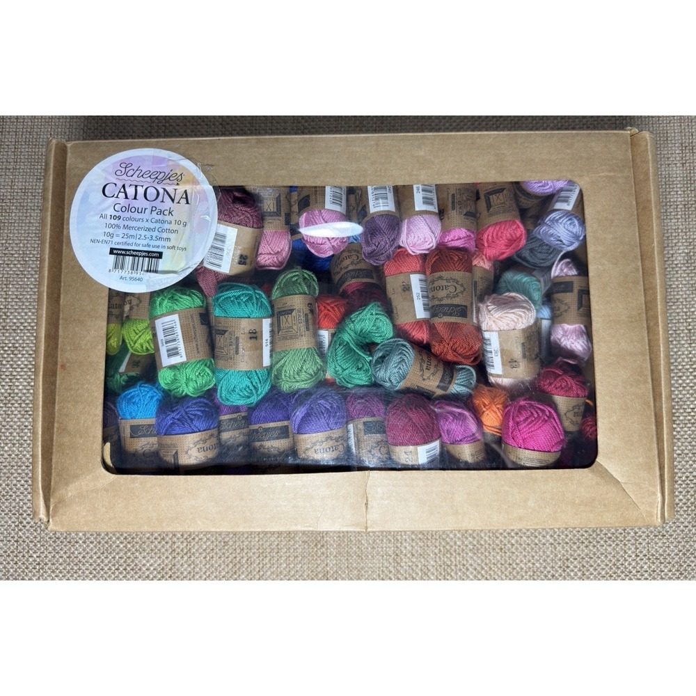 Scheepjes‎ Catona Yarn Lot Colour Pack • 109 Mini Balls Skein Mercerized Cotton